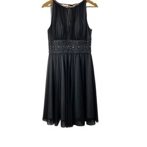Jh Evening Dress With Rhinestones Size 4 color Black